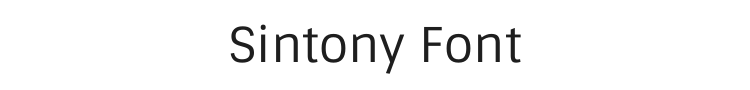 Sintony Font Preview