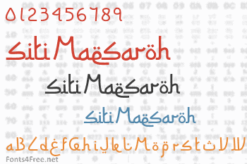 Siti Maesaroh Font