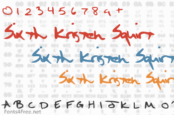 Sixth Kristen Squirt Font