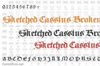 Sketched Cassius Broken Font