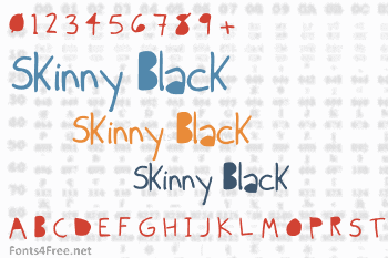Skinny Black Font