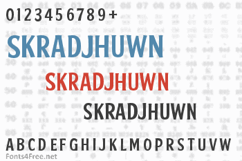 Skradjhuwn Font