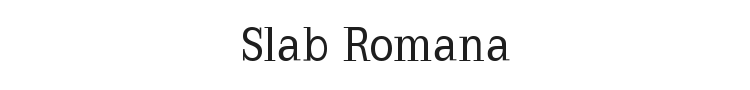 Slab Romana Font Preview