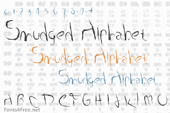 Smudged Alphabet Font