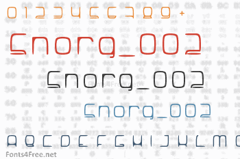 Snorg_002 Font