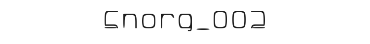 Snorg_002 Font