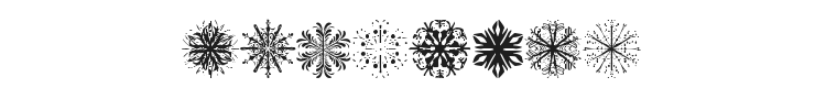 Snowflakes Font Preview