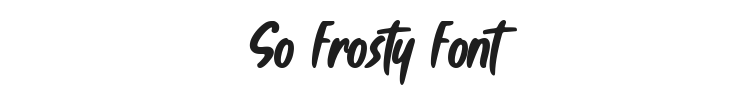 So Frosty Font Preview