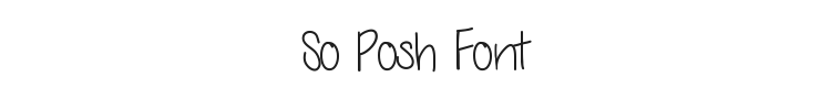 So Posh Font Preview