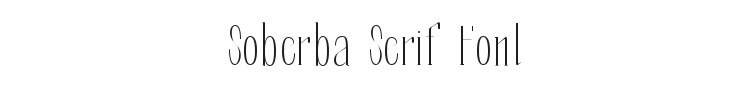 Soberba Serif Font Preview