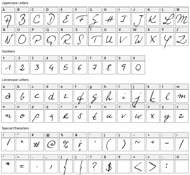 Soli Deo Gloria Font Character Map