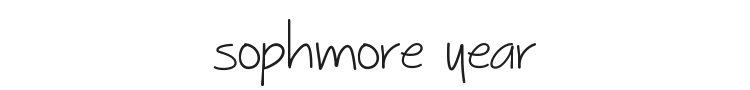 Sophmore Year Font Preview