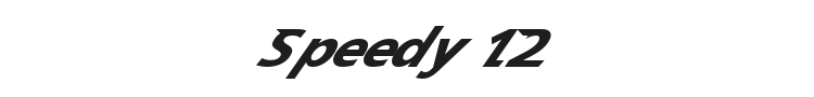 Speedy 12 Font Preview