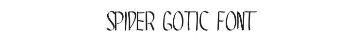 Spider Gotic Font Preview