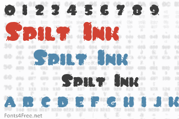 Spilt Ink Font