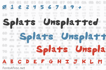 Splats Unsplatted Font