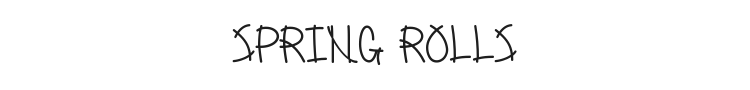 Spring Rolls Font Preview