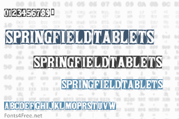 Springfield Tablets Font