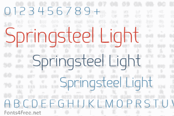 Springsteel Light Font