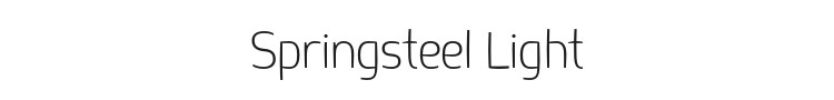 Springsteel Light Font