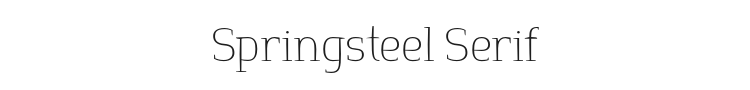 Springsteel Serif Font