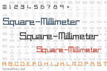 Square-Millimeter Font