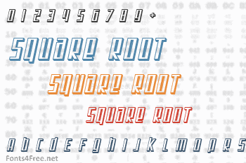 Square Root Font