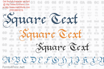 Square Text Font