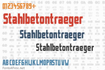 Stahlbetontraeger Font