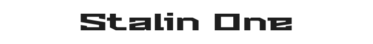 Stalin One Font