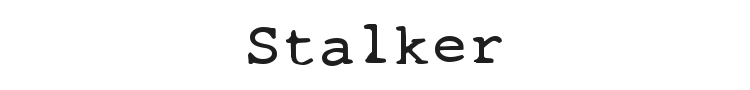 Stalker Font Preview