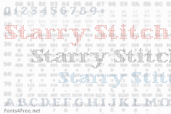 Starry Stitch Font