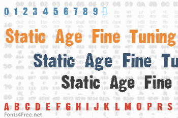 Static Age Fine Tuning Font