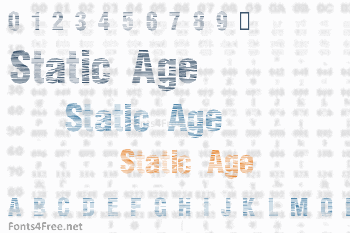 Static Age Horizontal Hold Font