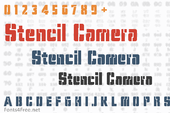 Stencil Camera Font