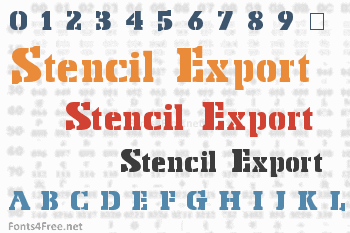 Stencil Export Font