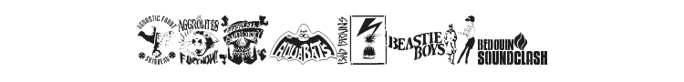 Stencil Punks Band Logos Font Preview