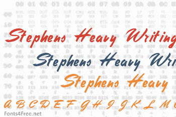 Stephens Heavy Writing Font