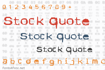 Stock Quote Font