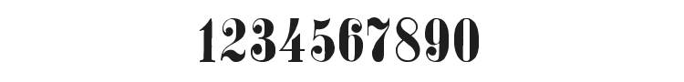 Stohr Numbers Font