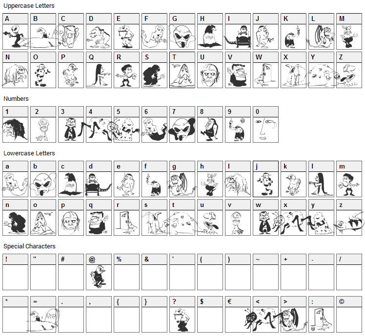 Strangers In The Night Two Font Character Map