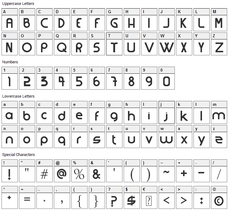 Strangferfixcs Font Character Map