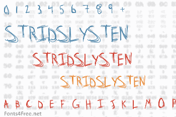 Stridslysten Font