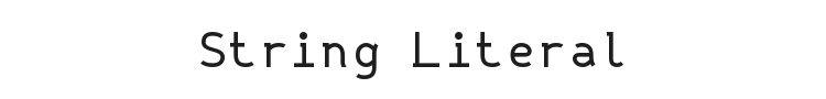 String Literal Font