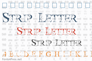 Strip Letter Font