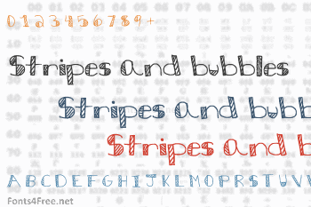 Stripes and bubbles Font