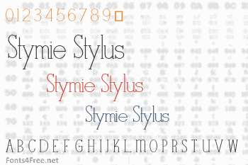 Stymie Stylus Font
