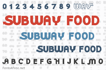 Subway Food Font