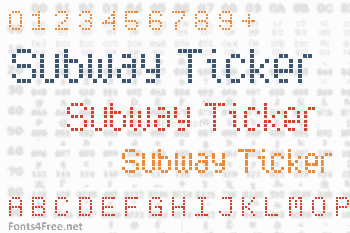 Subway Ticker Font