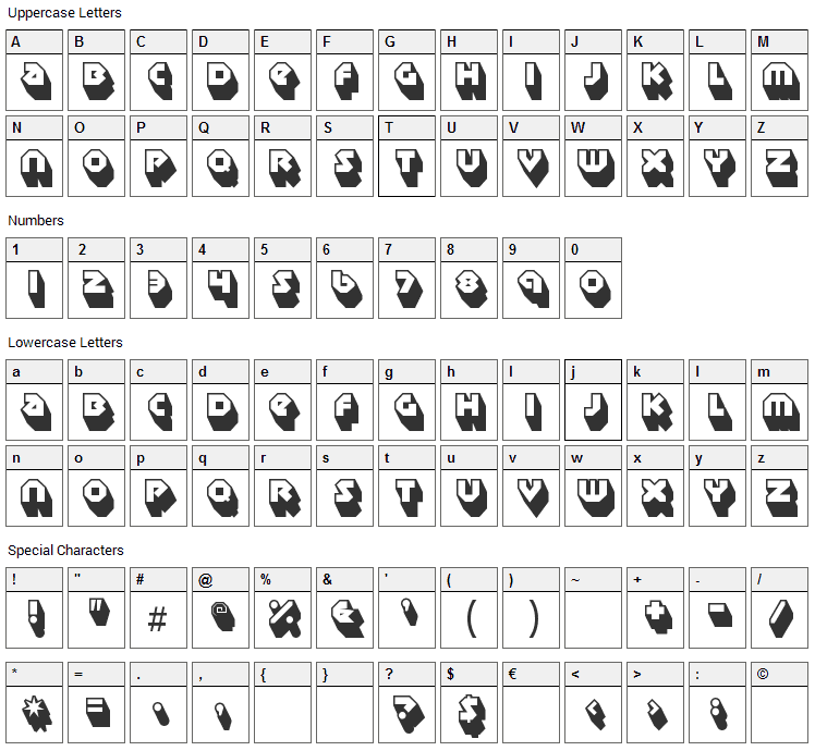 Sudbury Basin Font Character Map